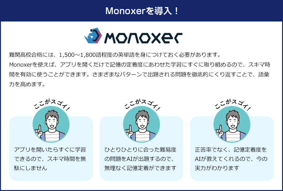 Monoxerを導入！
