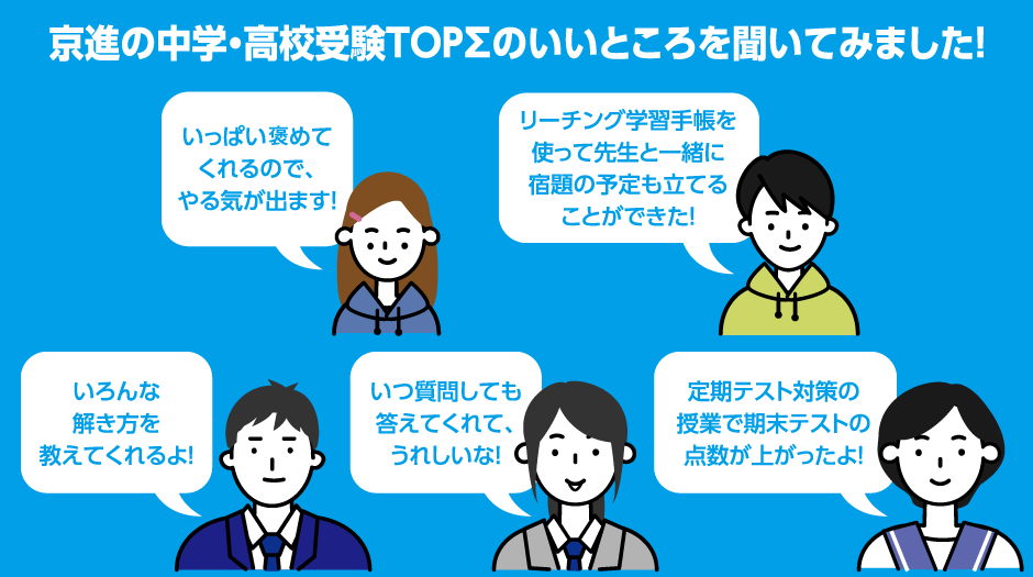 京進の中学・高校受験TOPΣのいいところを聞いてみました。