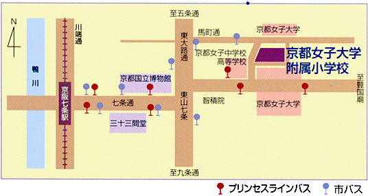 京都女子大学附属小学校地図